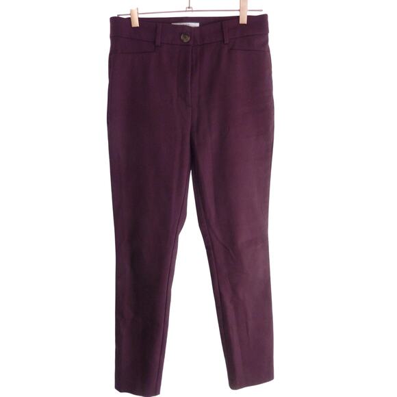 Loft Maroon Burgundy Sulton Skinny Pants 2 - Picture 1 of 6